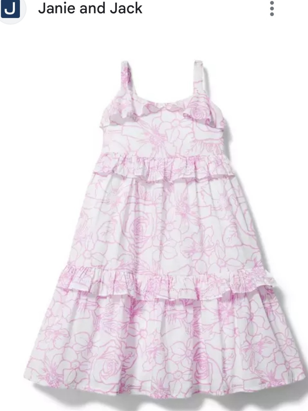 Janie and Jack Floral Ruffle Maxi Dress Size 16 (Girls) NWT